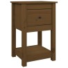 Table de chevet Marron miel 40x35x61,5 cm Bois de pin solide 