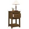 Table de chevet Marron miel 40x35x61,5 cm Bois de pin solide 