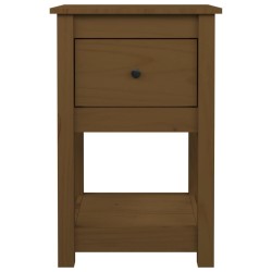 Table de chevet Marron miel 40x35x61,5 cm Bois de pin solide 