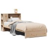 Lit bibliothèque sans matelas 75x190 cm bois de pin massif 