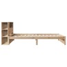 Lit bibliothèque sans matelas 75x190 cm bois de pin massif 