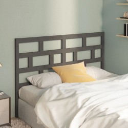 Tête de lit Gris 156x4x100 cm Bois massif de pin 