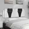 Coussin de tête de lit blanc et noir 160 cm similicuir 