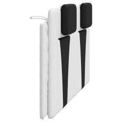 Coussin de tête de lit blanc et noir 160 cm similicuir 