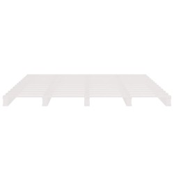 Lit de palette blanc 200x200 cm bois de pin massif 