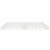 Lit de palette blanc 200x200 cm bois de pin massif 