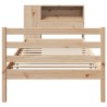 Lit bibliothèque sans matelas 90x190 cm bois de pin massif 