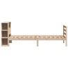 Lit bibliothèque sans matelas 90x190 cm bois de pin massif 