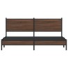 Cadre de lit en métal sans matelas chêne marron 183x213 cm 