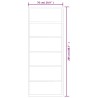 Porte coulissante Verre ESG et aluminium 76x205 cm Noir 