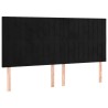 Tête de lit à LED Noir 180x5x118/128 cm Velours 