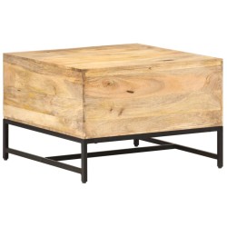 Table basse 67x67x45 cm Bois de manguier massif 