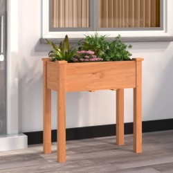 Jardinière avec doublure marron 71x37x76cm bois massif de sapin 