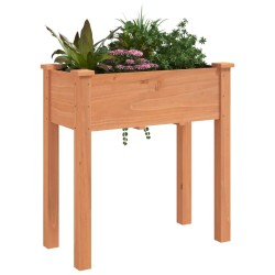 Jardinière avec doublure marron 71x37x76cm bois massif de sapin 