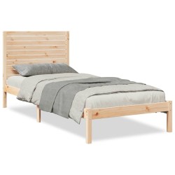 Cadre de lit extra long sans matelas 100x210 cm bois massif 