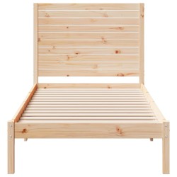 Cadre de lit extra long sans matelas 100x210 cm bois massif 