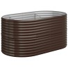 Lit surélevé de jardin Acier enduit de poudre marron 