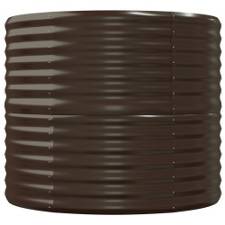 Lit surélevé de jardin Acier enduit de poudre marron 