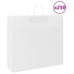 Sacs en papier 250 pcs avec poignées blanc 54x15x49 cm 