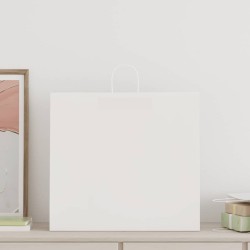 Sacs en papier 250 pcs avec poignées blanc 54x15x49 cm 