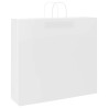 Sacs en papier 250 pcs avec poignées blanc 54x15x49 cm 
