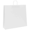 Sacs en papier 250 pcs avec poignées blanc 54x15x49 cm 
