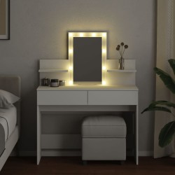 Coiffeuse avec LED blanc 100x40x130 cm 