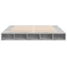 Cadre de lit sans matelas gris béton 200x200 cm 
