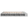 Cadre de lit sans matelas gris béton 200x200 cm 