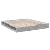 Cadre de lit sans matelas gris béton 200x200 cm 