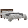Cadre de lit sans matelas chêne fumé 140x190 cm 