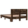 Cadre de lit sans matelas chêne fumé 140x190 cm 