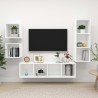 Ensemble de meuble TV 4 pcs Blanc Bois d'ingénierie 