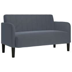 Canapé causeuse gris foncé 109 cm velours 