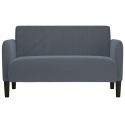 Canapé causeuse gris foncé 109 cm velours 