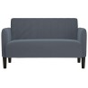 Canapé causeuse gris foncé 109 cm velours 