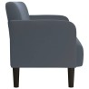 Canapé causeuse gris foncé 109 cm velours 