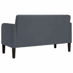 Canapé causeuse gris foncé 109 cm velours 
