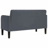 Canapé causeuse gris foncé 109 cm velours 