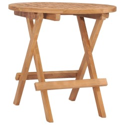 Ensemble à manger d'extérieur pliable avec coussin 3 pcs Teck 