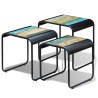 Tables gigognes 3 pcs Bois de récupération massif 