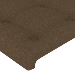 Tête de lit à LED Marron foncé 163x16x118/128 cm Tissu 