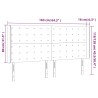 Tête de lit à LED Marron foncé 163x16x118/128 cm Tissu 