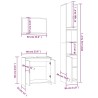 Ensemble de meubles de salle de bain 3 pcs Chêne fumé 