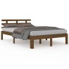 Cadre de lit sans matelas marron miel bois massif 200x200 cm 