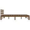 Cadre de lit sans matelas marron miel bois massif 200x200 cm 