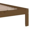 Cadre de lit sans matelas marron miel bois massif 200x200 cm 