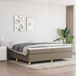 Cadre de lit sans matelas taupe 200x200 cm tissu 