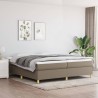 Cadre de lit sans matelas taupe 200x200 cm tissu 