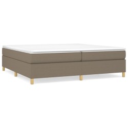 Cadre de lit sans matelas taupe 200x200 cm tissu 